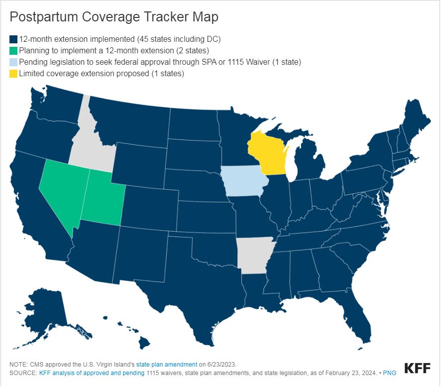 Postpartum Coverage Tracker Map